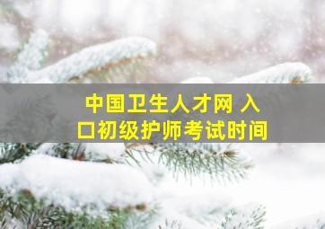 中国卫生人才网 入口初级护师考试时间